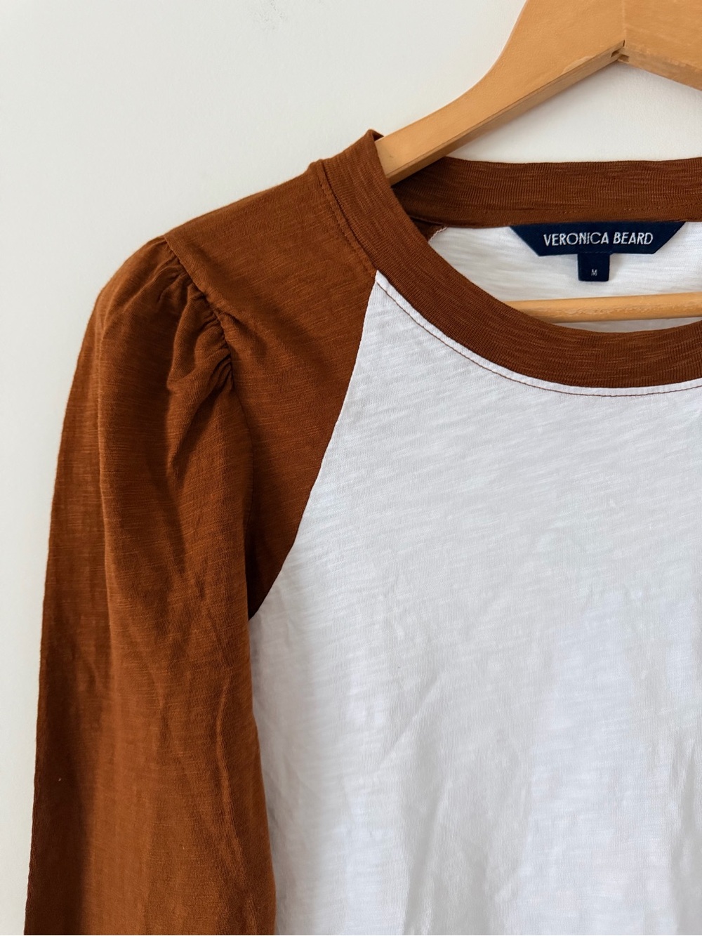Veronica Beard Mason Cotton Baseball Tee - Picture 4 of 7